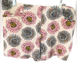 🔥🌸Ann Taylor LOFT size 12 linen blend shorts in beautiful print! NICE!